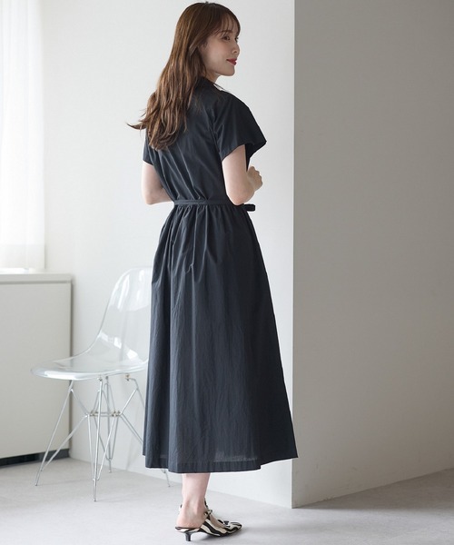 「PREFERIR」 半袖ワンピース X-LARGE ブラック レディース_画像7