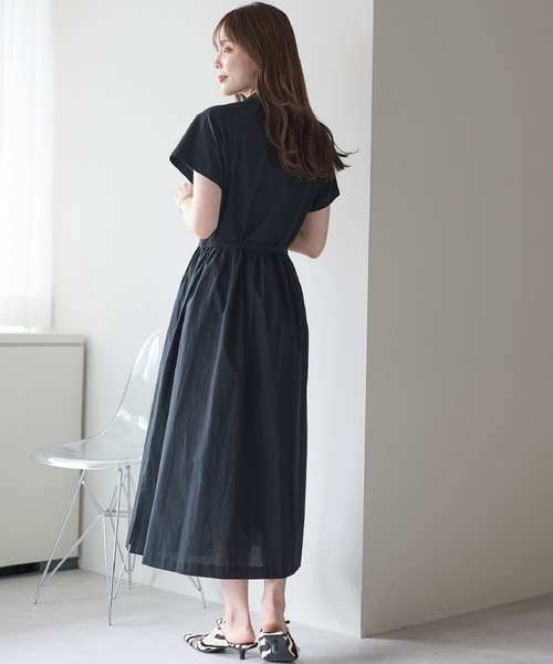 「PREFERIR」 半袖ワンピース X-LARGE ブラック レディース_画像8