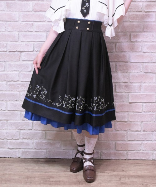 axes femme POETIQUE スカート スパークル刺繍配色SK : ZOZOTOWN