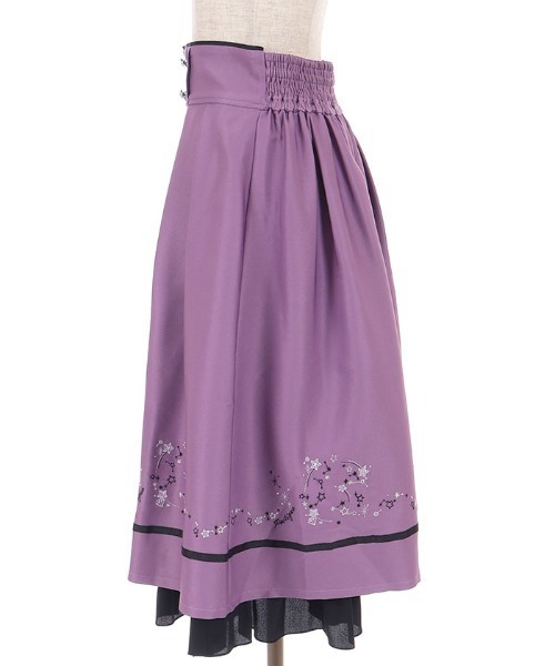 axes femme POETIQUE スカート スパークル刺繍配色SK : ZOZOTOWN