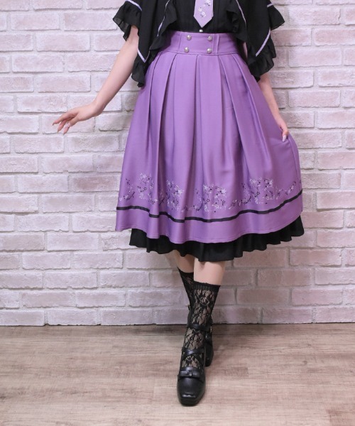 axes femme POETIQUE スカート スパークル刺繍配色SK : ZOZOTOWN