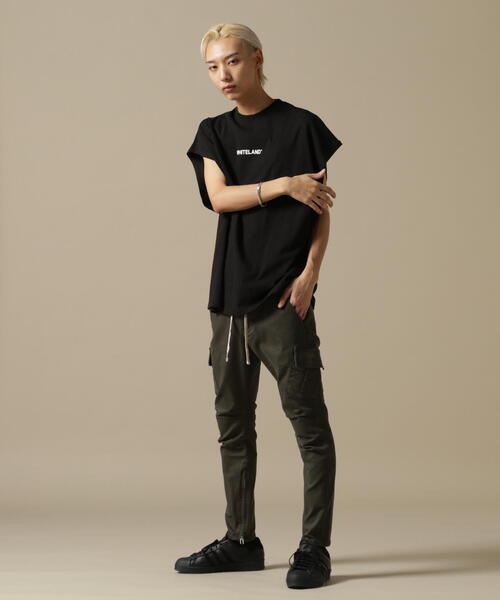 「DANKE SCHON」 カーゴパンツ MEDIUM ブラック メンズ_画像8