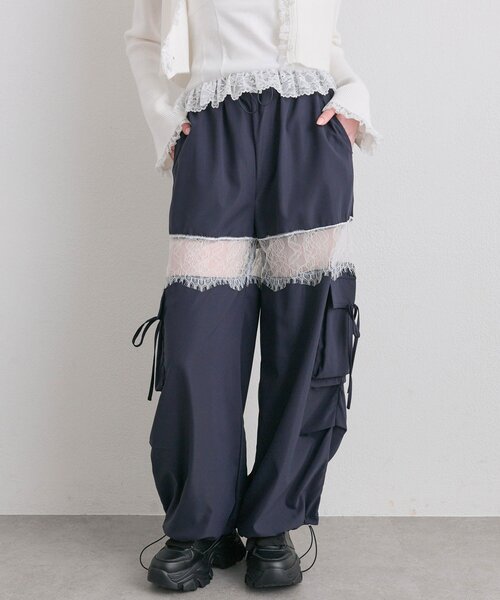 「OLIVE des OLIVE」 カーゴパンツ FREE オフホワイト レディース_画像9