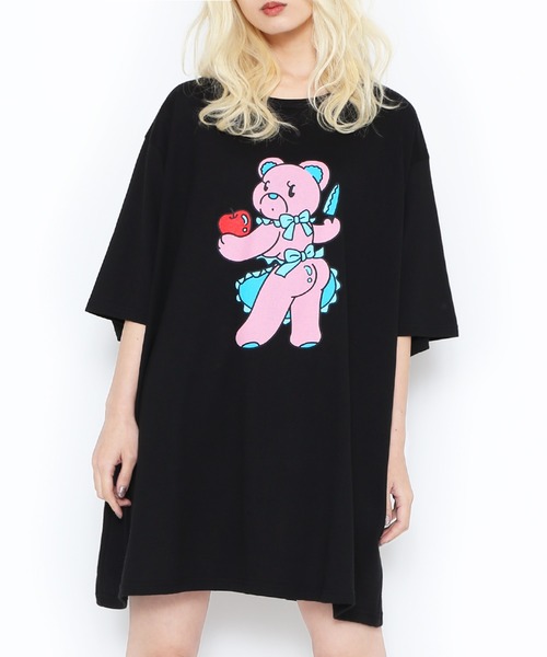 「PUNYUS」 半袖Tシャツ 4 ブラック レディース_画像5