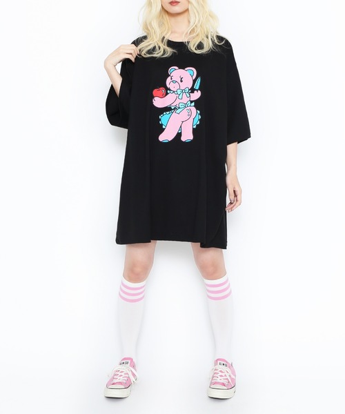 「PUNYUS」 半袖Tシャツ 4 ブラック レディース_画像7