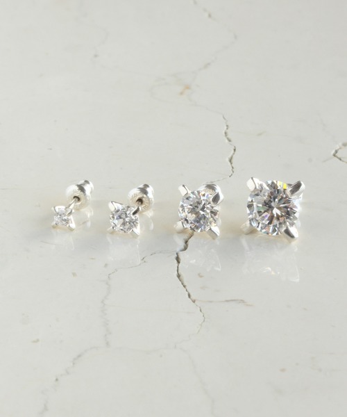 ピアス 2Pset ジルコニアピアス（M） レディースの画像
