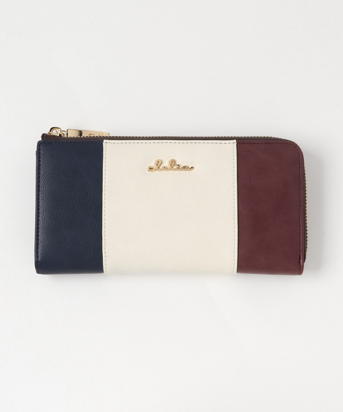 Clelia 財布 トリコロールカラーL字ファスナー長財布 レディース