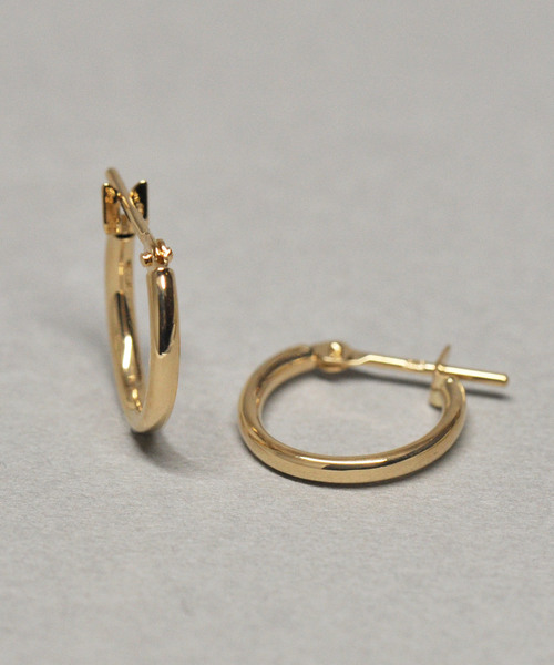 ピアス K18パイプフープピアス レディースの画像