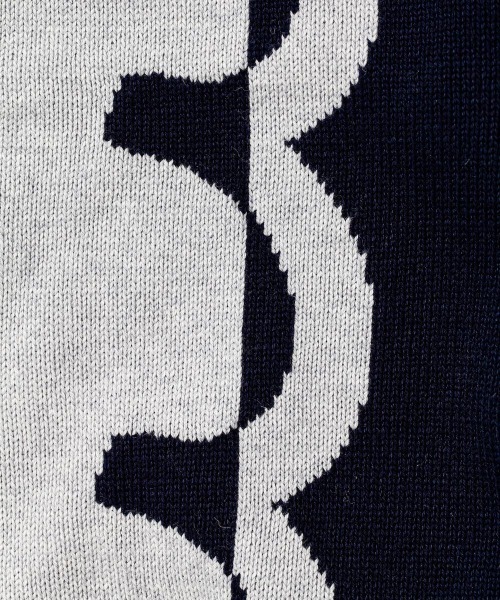 ACANTHUS：muta Bi-color Logo Knit メンズニット ACANTHUS セーター ニット ACANTHUS：muta Bi-color Logo Knit