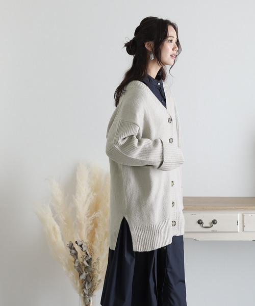 カーディガン ボリュームスリーブ前開きカーディガン レディース ElegChic カーディガン ボリュームスリーブ前開きカーディガン