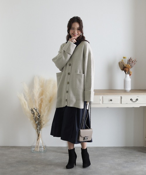 カーディガン ボリュームスリーブ前開きカーディガン レディース ElegChic カーディガン ボリュームスリーブ前開きカーディガン