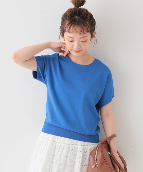 新品★SLOBE IENA アイスコットンフレンチスリーブプルオーバー SLOBE IENAアイスコットンフレンチスリーブプルオーバー