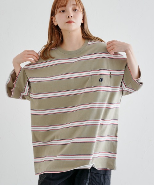 HANGTEN（ハンテン） tシャツ Tシャツ 半袖マルチボーダーT : ZOZOTOWN