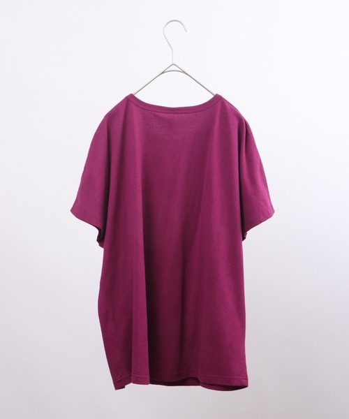 tシャツ EMAGO くじらパッチワーク刺繍ドルマン半袖Tシャツ レディース Emago tシャツ EMAGO くじらパッチワーク刺繍ドルマン半袖T