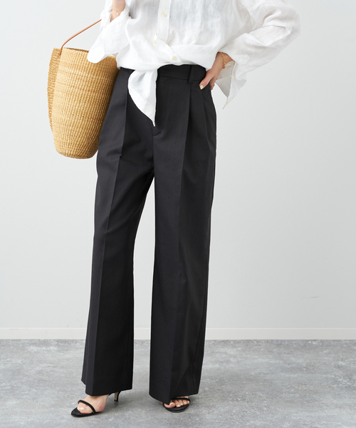 plage（プラージュ） ワイドパンツ スラックス パンツ tuck wide
