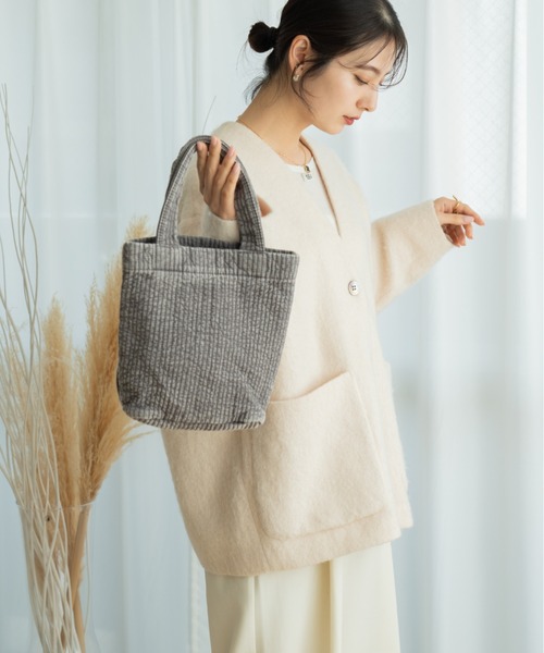 【特価】  Monogram ミニトート DEVICE｜ファスナー付 仕切り ミニ トートバッグ ミニランチ
