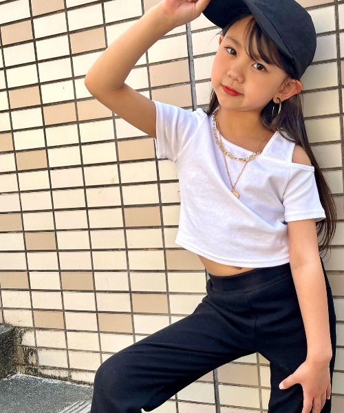 あきな☆！　女の子　子供服　夏服　半袖　Tシャツ　100サイズ　まとめ売り RandS tシャツ RandS 肩あきデザインコンパクトT キッズ 半袖