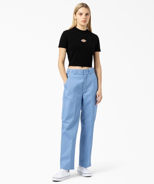 DICKIES☆ ウィメンズクロップドTシャツ Dickies tシャツ クロップド S/S Tシャツ スリムフィット