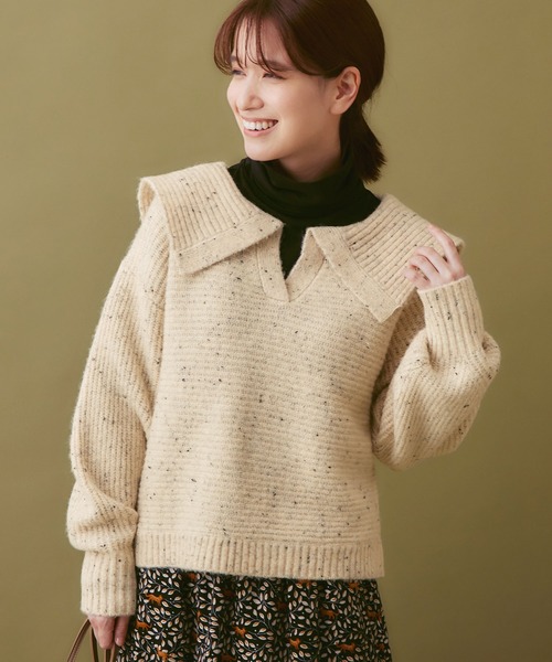 ニット+セーター ELCHELE/NEP KNIT OVER SHIRT ELCHELE（エルチェレ） ニット セーター NEP KNIT OVER SHIRT