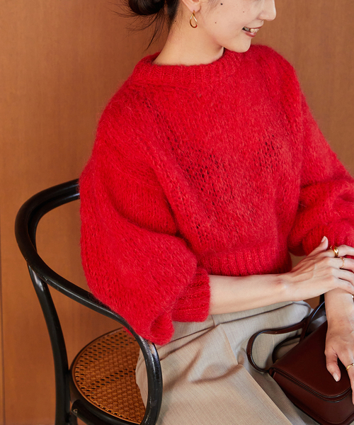 angels★様ヴェルメイユパーイエナ IENA ウール ケーブル編み　ニット VERMEIL par iena（ヴェルメイユパーイエナ） ニット 「AMERICAN