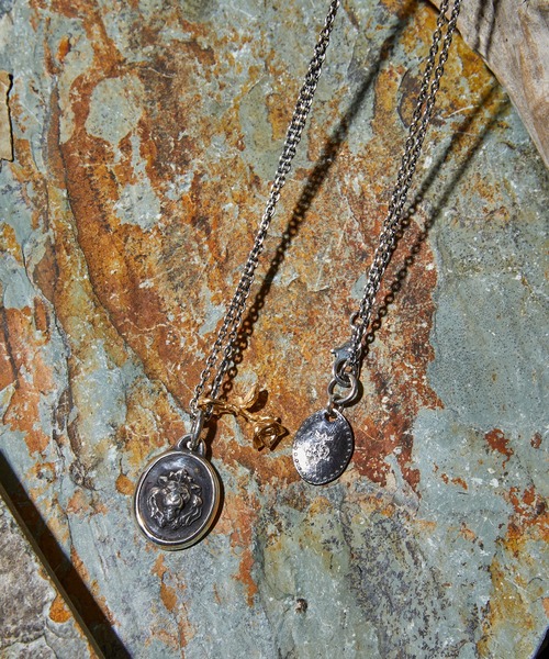 ネックレス HARIM ハリム / LEO＆ROSE シルバー925レオ＆ローズゴールドチャームネックレス / HRP086S メンズ レディースの画像