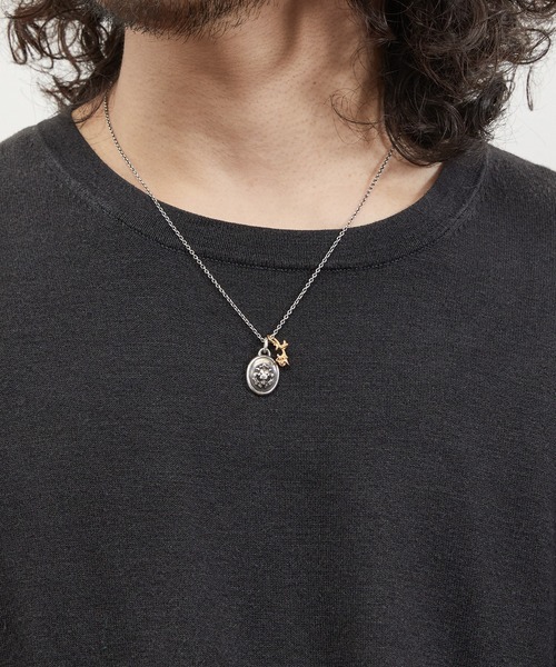 HARIM ハリム / シルバー925レオ＆ローズゴールドチャームネックレス HARIM ネックレス ハリム / LEO＆ROSE シルバー925レオ＆ローズ