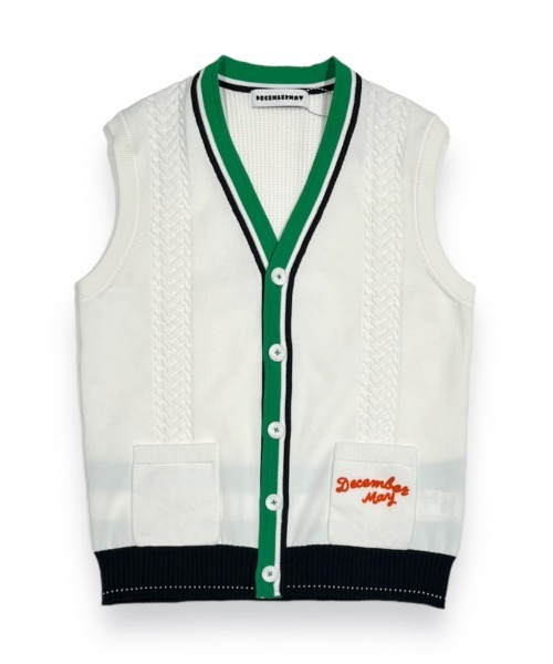 DECEMBERMAY セーター ニット Varsity knit vest メンズ DECEMBERMAY セーター ニット Varsity knit vest メンズ