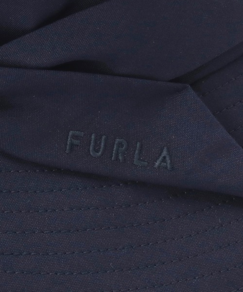 FURLA フルラ　つば広ハット FURLA 帽子 ハット 広つばハット シャンブレー レディース