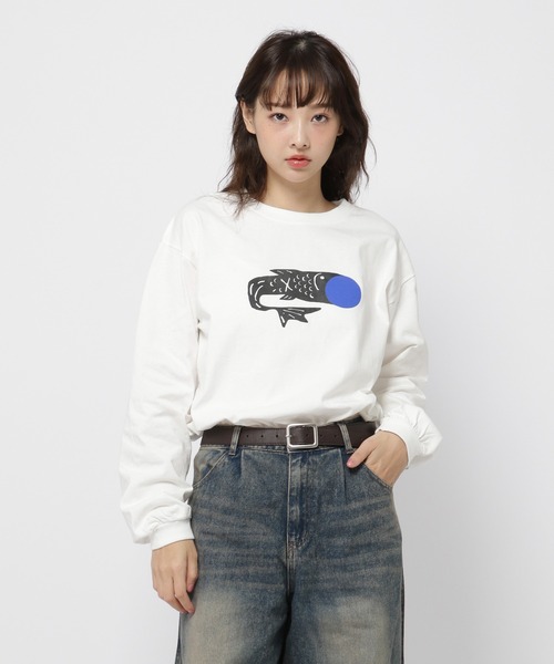 tシャツ 「UNISEX」ALAND／NEW FISH ワッペンT 2349518 レディース ALAND tシャツ 「UNISEX」ALAND／NEW FISH ワッペンT 2349518