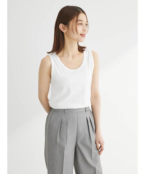 NIKKI ダークグリーン リブタンクトップ リブタンクトップ - ダスティグリーン - レディース | H&M JP