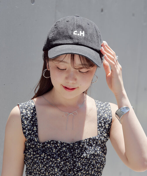 Chico（チコ） 帽子 ハット 刺繍入りデニムキャップ レディース