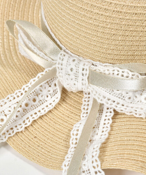 フランス　アンティーク　チャイルド　ハット　レース　リボン　子供用　少女用 Innocent World｜リボンレースハット Ribbon Lace Hat