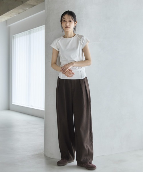 feepur スラックス パンツ 「セットアップ可」サマーツイード