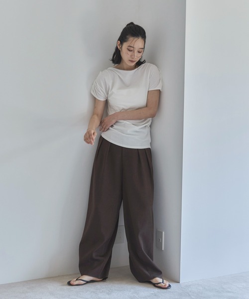 feepur スラックス パンツ 「セットアップ可」サマーツイード