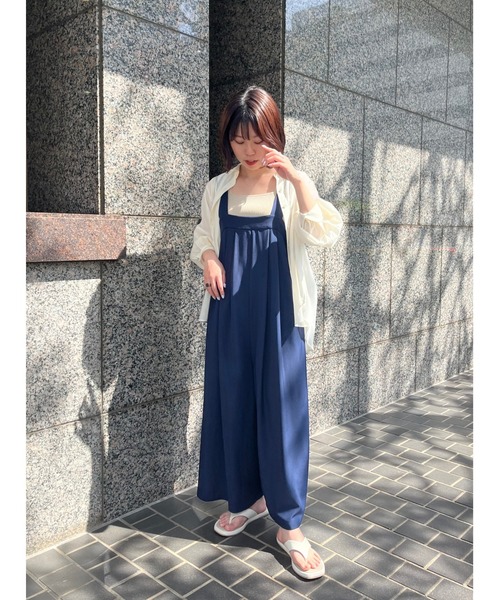 オールインワン タックワイドオールインワン「低身長・小柄女性