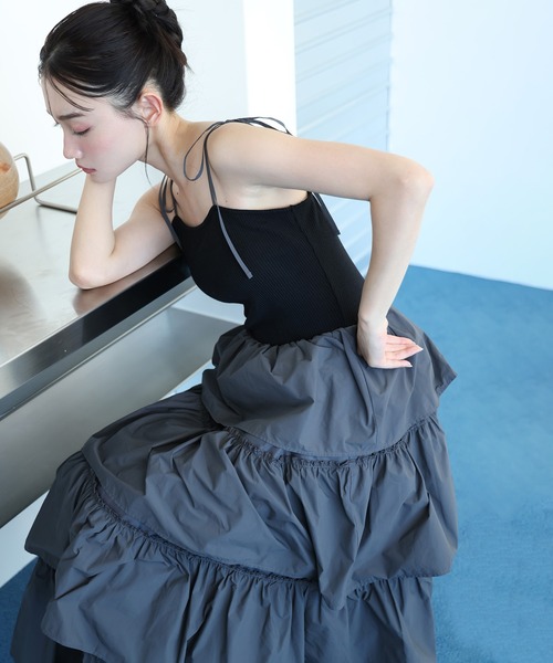 one after another NICE CLAUP ワンピース ティアードキャミワンピース