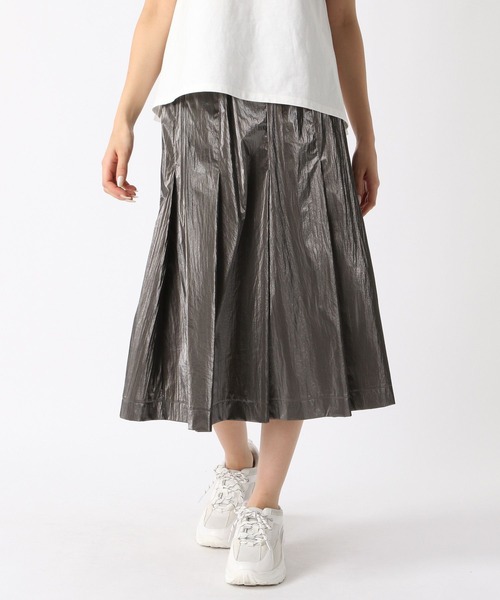関税込★*DIESEL*デヴォレ メタリックニット ミディスカート FOREVER21 スカート 「2024SS」メタリックプリーツミディ