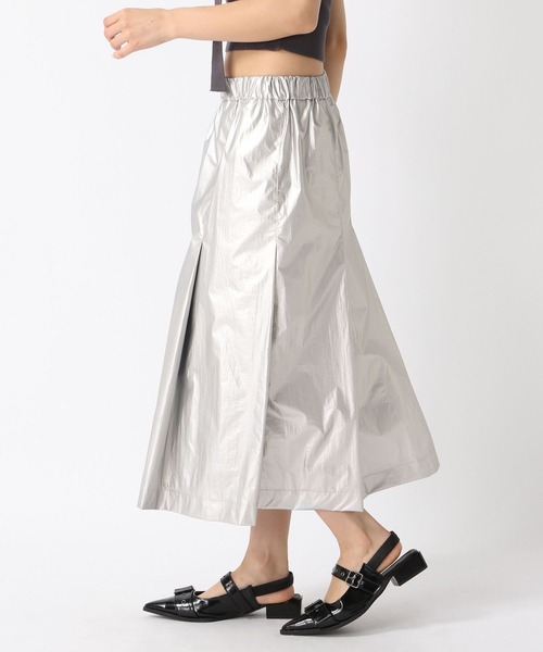 FOREVER21 スカート 「2024SS」メタリックプリーツミディ