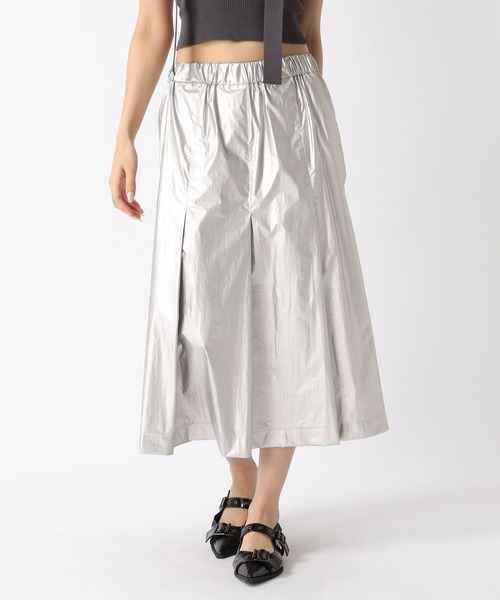 FOREVER21 スカート 「2024SS」メタリックプリーツミディ