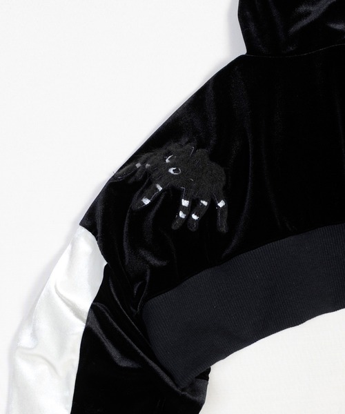 MILKBOY スウェット カーディガン MB 刺繍ロゴ ポケット付 黒 日本製 MILKBOY スウェット カーディガン MB 刺繍ロゴ ポケット付 黒 日本製