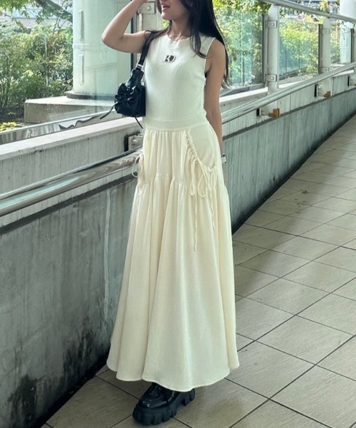 rienda♡RDロゴカットワンピース美品 rienda RDロゴカットコンビOP BLK -ファッション通販 FASHION WALKER