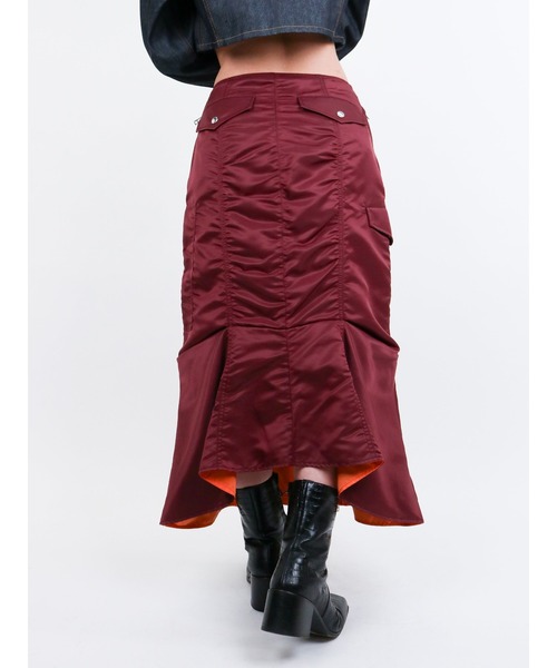JOHN LAWRENCE SULLIVAN スカート NYLON BOMBER SKIRT : ZOZOTOWN  