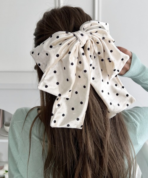 Loueme ヘアクリップ 「8色展開」DOLLベロアリボンバレッタ : ZOZOTOWN