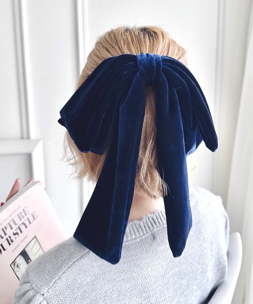 Loueme ヘアクリップ 「8色展開」DOLLベロアリボンバレッタ : ZOZOTOWN