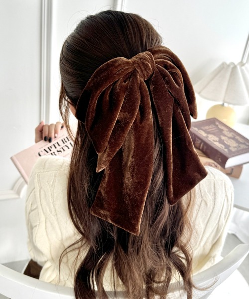 Loueme ヘアクリップ 「8色展開」DOLLベロアリボンバレッタ : ZOZOTOWN