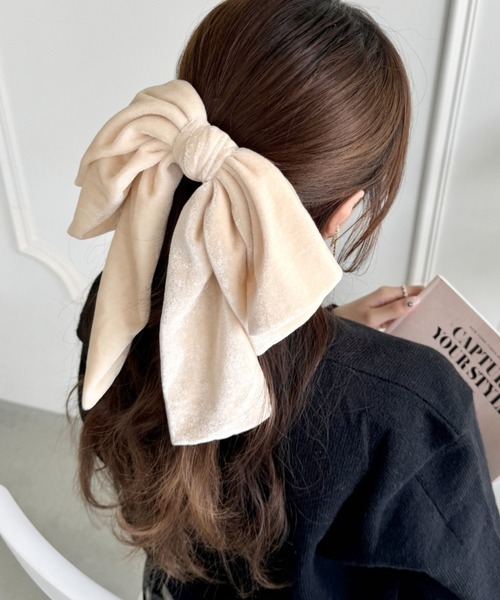 Loueme ヘアクリップ 「8色展開」DOLLベロアリボンバレッタ : ZOZOTOWN