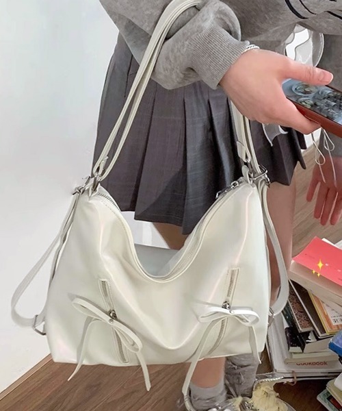 年末のプロモーション大特価！ Riff ショルダーバッグ 3WAYリボンファスナーショルダー バッグ バッグ