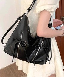 ハンドメイド・リメイク3wayリボン付きバッグ/リボン付きボディバッグ Riff ショルダーバッグ バッグ 3WAYリボンファスナーショルダー