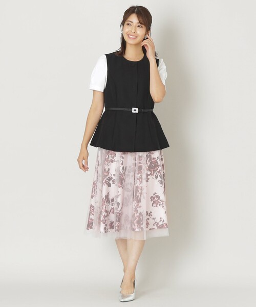TO BE CHIC ベスト ジレ ポリエステルツイル レディース TO BE CHIC ベスト ジレ ポリエステルツイル レディース