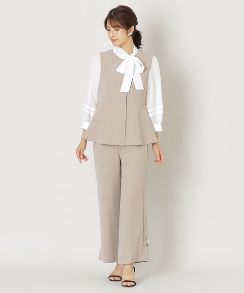 TO BE CHIC ベスト ジレ ポリエステルツイル レディース TO BE CHIC ベスト ジレ ポリエステルツイル レディース